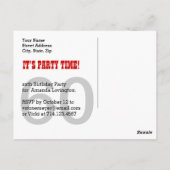 Carte Postale 60e anniversaire Style moderne rouge noir gris V01 (Dos)