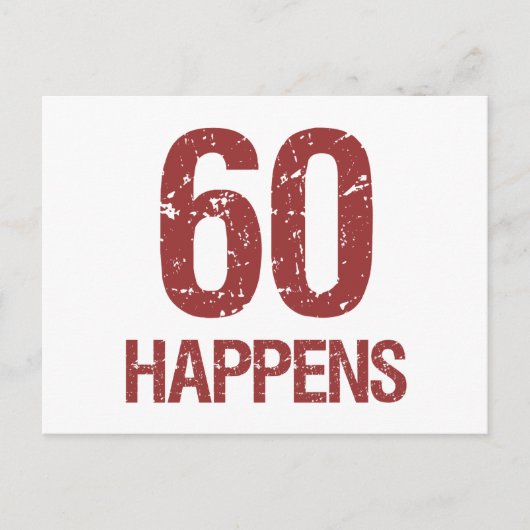 Carte Postale 60e Humour d'anniversaire (Devant)