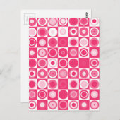 Carte Postale 60's Fab Pink (Devant / Derrière)