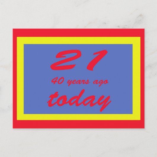 Carte Postale 61 ans (Devant)