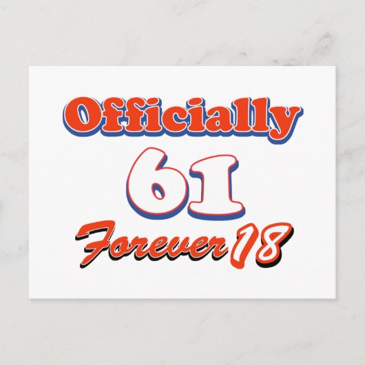 Carte Postale 61 ans conception d'anniversaire (Devant)