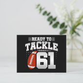Carte Postale 61 ans Tackle Football Party 61e anniversaire (Debout devant)