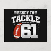 Carte Postale 61 ans Tackle Football Party 61e anniversaire (Devant)