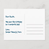 Carte Postale 61e anniversaire : motif de cœurs amusants, arc-en (Dos)