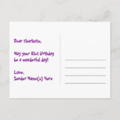 Carte Postale 61e Anniversaire – Motif de feux d'artifice amusan (Dos)