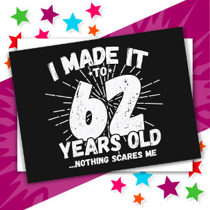 Carte Postale 62 Ans Sarcasme Mème Drôle 62e Anniversaire