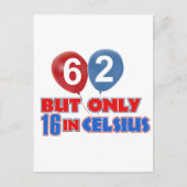 Carte Postale 62e année de conception d'anniversaire (Devant)