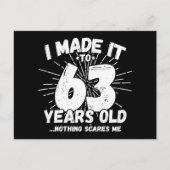 Carte Postale 63 ans drôle mème anniversaire 63ème anniversaire (Devant)