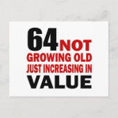 Carte Postale 64 Anniversaire en pleine croissance (Devant)