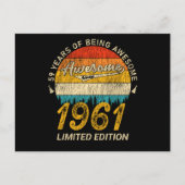 Carte Postale 64 Ans 1961 Retro Awesome 64e anniversaire Cadeau (Devant)