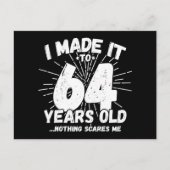 Carte Postale 64 ans sarcastique mème drôle 64e anniversaire (Devant)