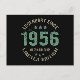 Carte Postale 65 ans Légende Anniversaire 65e anniversaire