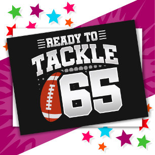 Carte Postale 65 ans Tackle Football Party 65e anniversaire