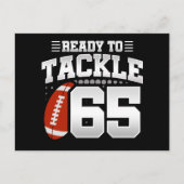 Carte Postale 65 ans Tackle Football Party 65e anniversaire (Devant)