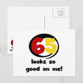 Carte Postale 65 Semble si bon sur moi T-shirts et cadeaux (Devant / Derrière)