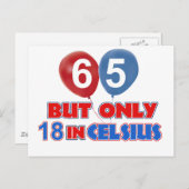 Carte Postale 65e anniversaire (Devant / Derrière)