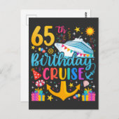 Carte Postale 65e anniversaire Croisière B-Day Party (Devant / Derrière)