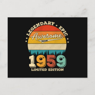 Carte Postale 66 Ans Anniversaire 1959 Cadeau Anniversaire 66 An