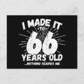 Carte Postale 66 ans drôle mème anniversaire 66 ans (Devant)