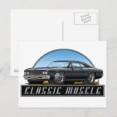 Carte Postale 66 Chevelle Black (Devant / Derrière)