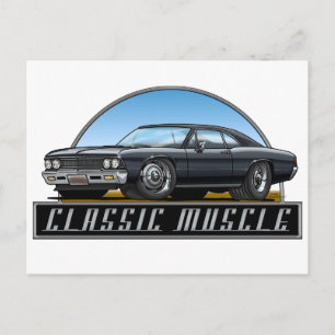 Carte Postale 66 Chevelle Black