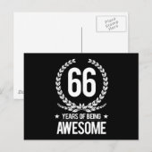 Carte Postale 66e anniversaire (66 ans d'être génial) (Devant / Derrière)