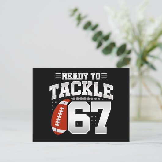 Carte Postale 67 ans Tackle Football Party 67e anniversaire (Debout devant)