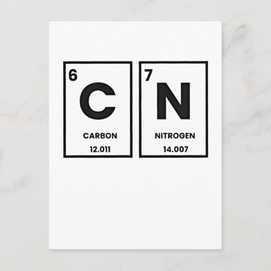 Carte Postale 67 Élément de table périodique Chimie Mème mason (Devant)