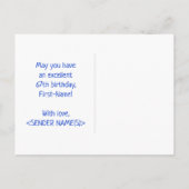 Carte Postale 67e anniversaire : Bold, amusant, simple, arc-en-c (Dos)