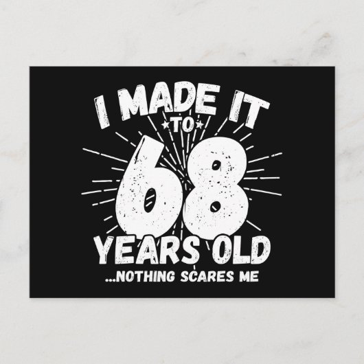 Carte Postale 68 ans mème sarcastique drôle 68e anniversaire (Devant)