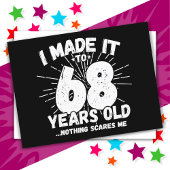 Carte Postale 68 ans mème sarcastique drôle 68e anniversaire