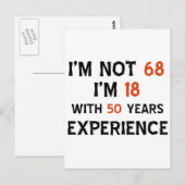 Carte Postale 68e anniversaire (Devant / Derrière)