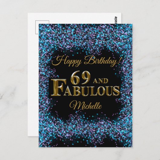 Carte Postale 69e anniversaire (Devant / Derrière)