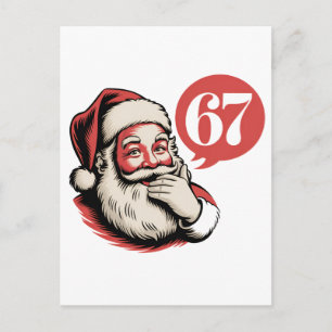 Carte Postale 6 7 Noël Six Sept Brainrot Père Noël