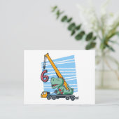 Carte Postale 6 ans 6e anniversaire grue mobile Dinosaur (Debout devant)