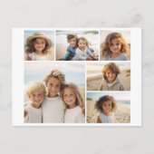 Carte Postale 6 Collage de photos -- Texte facultatif CAN Modifi (Devant)