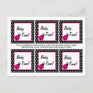 Carte Postale 6 Favoriser les étiquettes Black Spring Time Lady 