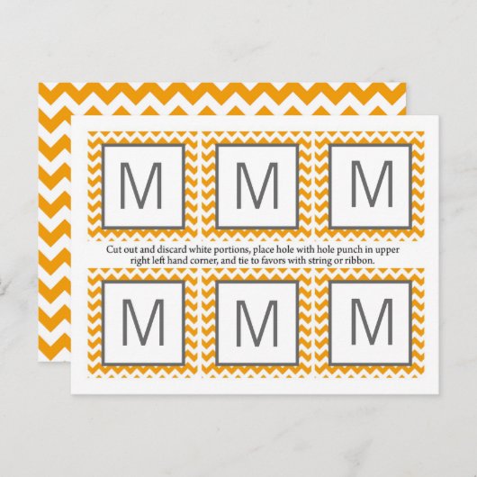 Carte Postale 6 Favoriser les étiquettes Gris Jaune Gris Gris Ch (Devant / Derrière)