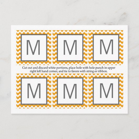 Carte Postale 6 Favoriser les étiquettes Gris Jaune Gris Gris Ch (Devant)