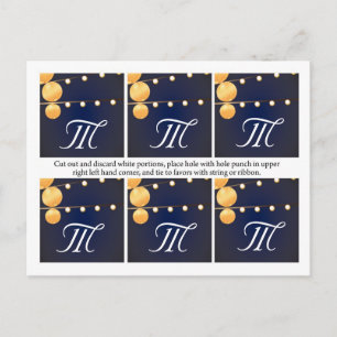 Carte Postale 6 Favoriser les étiquettes Lanternes en papier sur