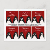 Carte Postale 6 Favoriser les étiquettes Mariage Penguin Love Co (Devant)