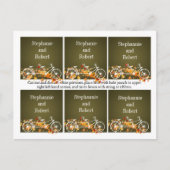 Carte Postale 6 Favoriser les étiquettes Whimsical Brown Vélo do (Devant)