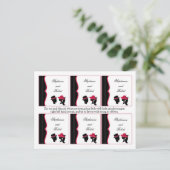 Carte Postale 6 Favoriser les étiquettes Whimsical Formal Casque (Debout devant)