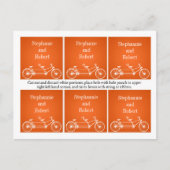 Carte Postale 6 Favoriser les étiquettes Whimsical Orange Double (Devant)