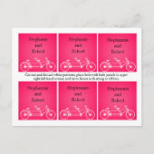 Carte Postale 6 Favoriser les étiquettes Whimsical Pink Double V (Devant)