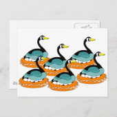 Carte Postale 6 Oies A Lay (Devant / Derrière)