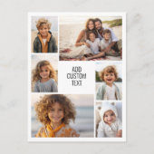 Carte Postale 6 photo collage - arrière - plan blanc - texte noi (Devant)