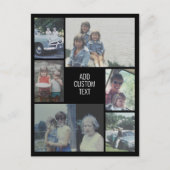 Carte Postale 6 photo collage - arrière - plan noir - texte blan (Devant)