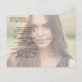 Carte Postale 6 Photo Grad Collage Script moderne Bleu et or (Dos)