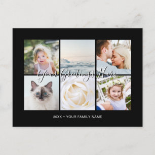Carte Postale 6 photos personnalisées Salutations universelles